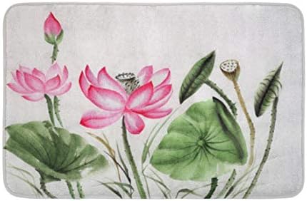 Topyee kupatilo dekor 24 X 16 kupatilo Mat Original Art akvarel slika Lotus azijskom stilu Painting Kineski