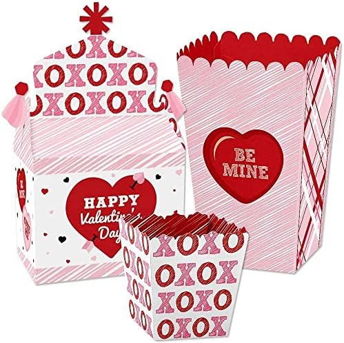 Velika tačka sreće razgovora srca - Valentinovo za zabavu Party Party Favori - zabatne kutije, kokice i mini bombonske kutije za zabavu virtualy paketa