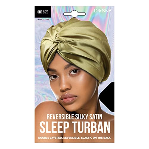 Donna reverzibilni svileni satenski san turban dan i noć Turban 1pc za kovrčavu kosu ravno kosu