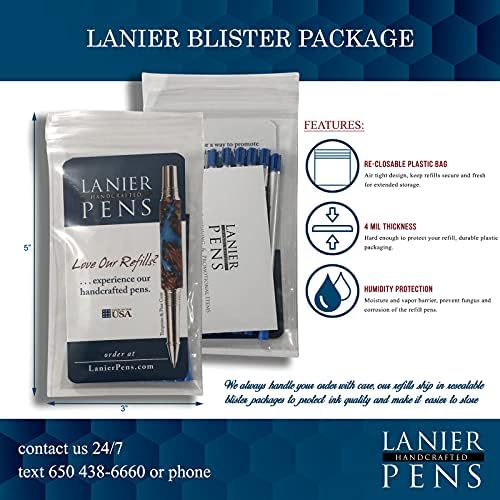Lanier Combo Pack - 2 pakovanje - Schmidt 9000 m EasyFlow Parker Stil Refill Plava / Crna tinta Srednja