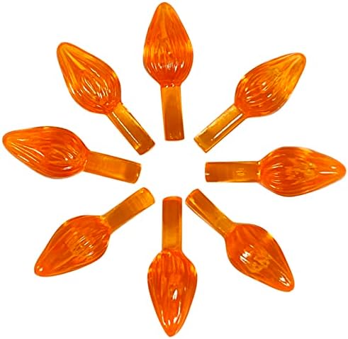 Nacionalna ARTCRAFT® mala twint-twint-stilska keramička svjetla za božićnu svjetlost - narandžasta