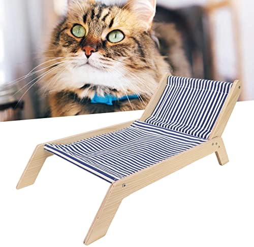 Tnfeeon Cat viseća mreža za mačke Prevent trese drveni okvir ljuljačka stolica mače podigao krevet