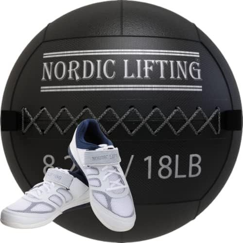 Nordijska Podizna zidna Lopta 18 lb paket sa cipelama Venja Veličina 9-Bijela