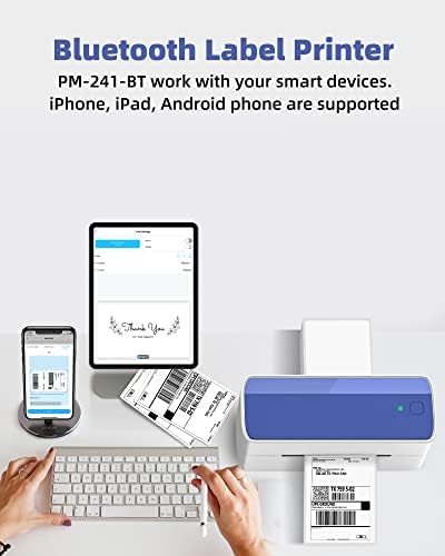 Itari PM-241-Bt Bluetooth štampač termalnih etiketa, sa paketom od 500 4x6 lepezastih nalepnica,