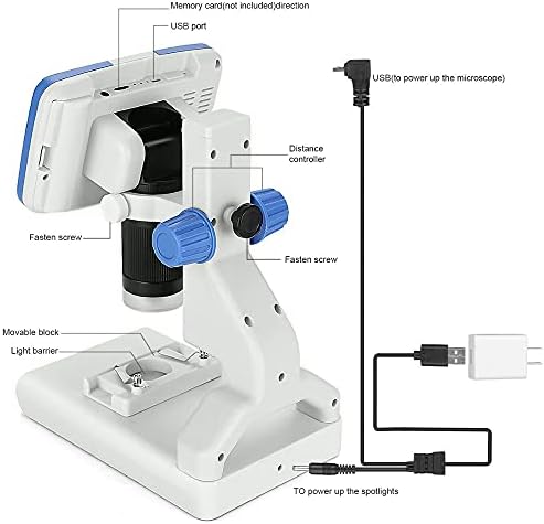 ZLDQBH 200x digitalni mikroskop 5 HD ekran Video mikroskop elektronski mikroskop prisutan naučni alat za biologiju