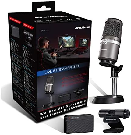 Avermedia Streamer Streamer sa karticom za hvatanje, 1080p web kamera i USB mikrofon pozadinsko