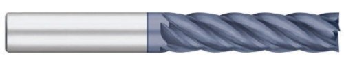Titan TC25914 čvrsti karbid VI-Pro mlin sa varijabilnim indeksom, izuzetno duga dužina, 5 flauta, kvadratni kraj, Altin presvučen, 1/4 prečnik drške, 4 Ukupna dužina, 1-1/2 dužina reza