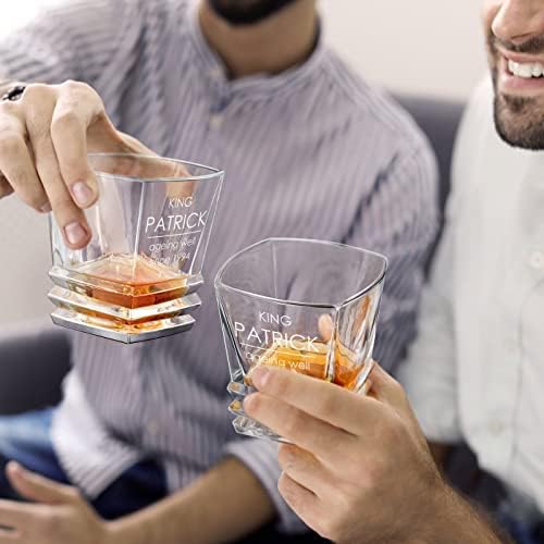 Maverton geometrijski set viskija za muškarca-ugravirano stakleno posuđe za rođendan - simetrično