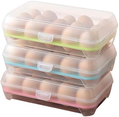 Kutija za odlaganje kuhinje 3 komada Set 15 Grid kutija za jaja 3 komada set frižider kutija za čuvanje svežih