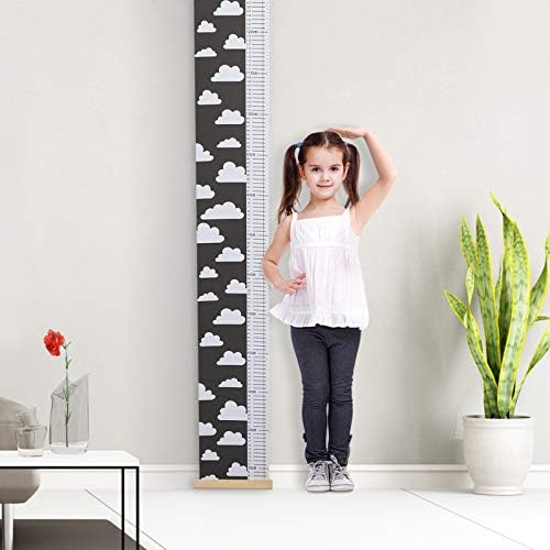 NUOBESTY Nordic Decor djeca Tabela rasta vladar dekorativna mjera zidni vladar viseći drveni okvir