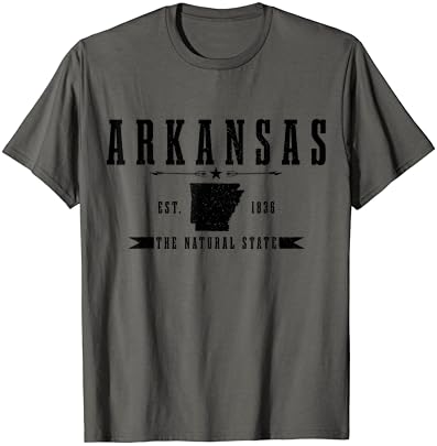 Arkansas Est. 1836 Prirodna Država Vintage T-Shirt