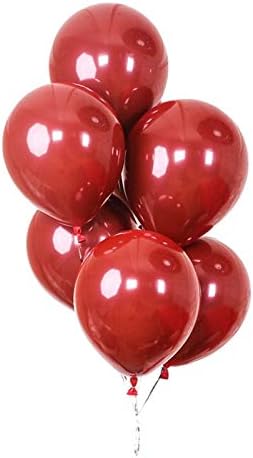 Janou Ruby Red Balloons Jewel Red Latex baloni 10 inčni rođendanski za vjenčani zabava 50pcs