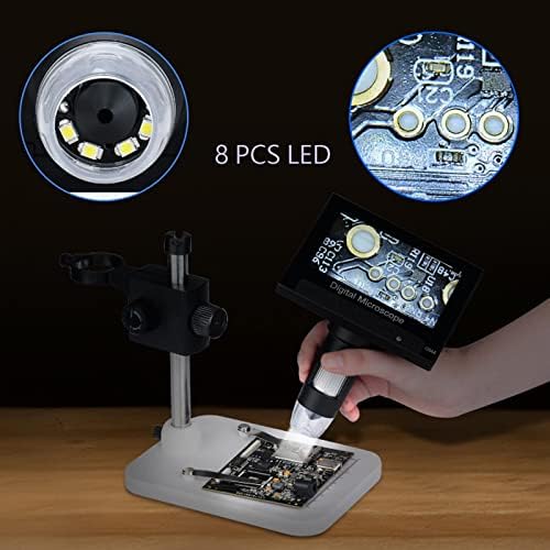 4.3 Mikroskop novčića, LCD digitalni mikroskop, slika 3MP, video 720p, metalni štand, oblaganje