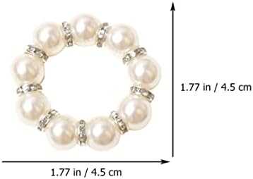 Luxshiny Pearl prsten biserni prsten 2pcs biserni salvetni prstenovi biserni držači salveta Biserni salvetinski