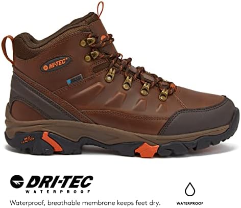 Hi-TEC Acadia WP kožne vodootporne muške čizme za planinarenje, lagani prozračni ruksak i cipele