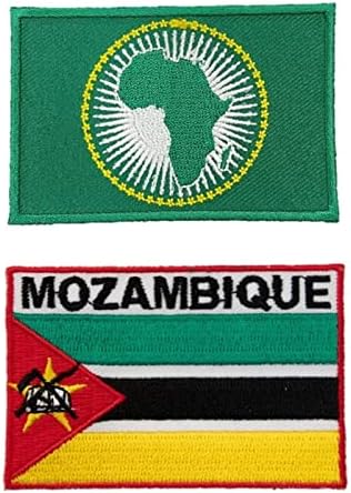 A-ONE 2 kom. Mozambik i afrička unije zastepena zastava, afričke značajne značke, patriotske značke,