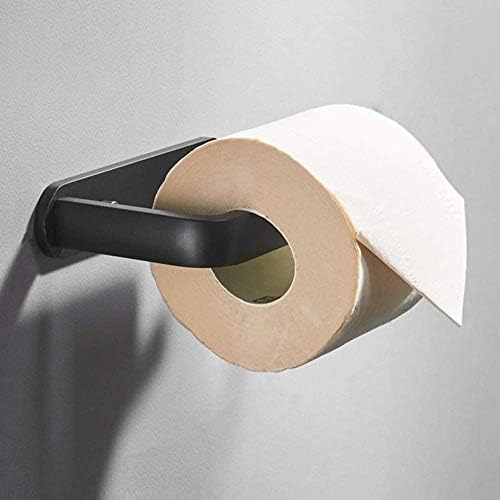 ZLDXDP kupaonica WC Držač papira Crni zidni nosač stalak za tkivo od nehrđajućeg čelika Kuhinja ručnik