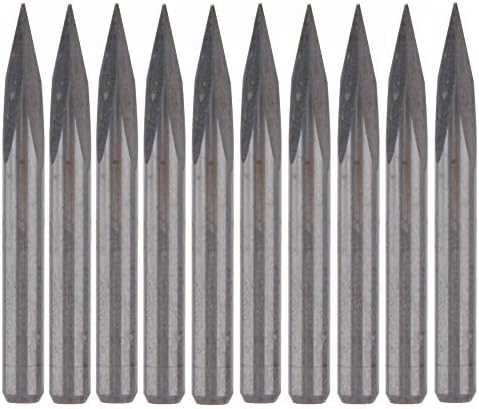 Mountain Muškarci izdržljivi 10pcs 0,3 mm 20 stupnjeva čelik glodalice CNC usmjerivač krajnji mlinovi