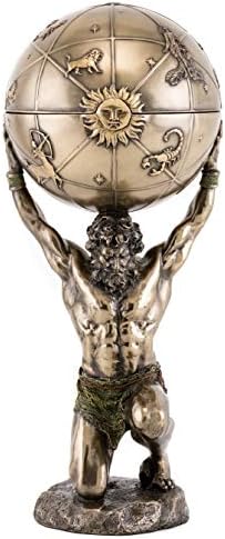 Vrh kolekcija Grčki Bog Atlas Kip sa kompanijom Globe - Rimljeni Bog nebeskog i astronomske skulpture u premium