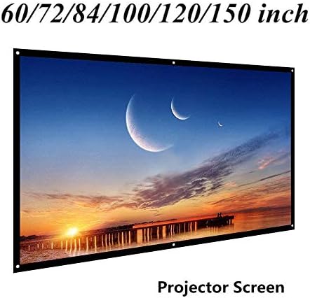 N / A 60/72/84/100/120 inčni ekran projektora 16: 9 Bijeli dijagonalni video zaslon za video zaslon