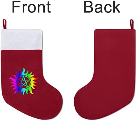 Simbol protiv posedovanja Božićne čarape za čarape sa plišanim kaminom visi za Xmas Tree Doc dekor