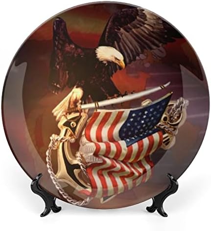 Američka ponosna vojna personalizirana kostna Kina Prilagođena keramička ukrasna ploča Početna