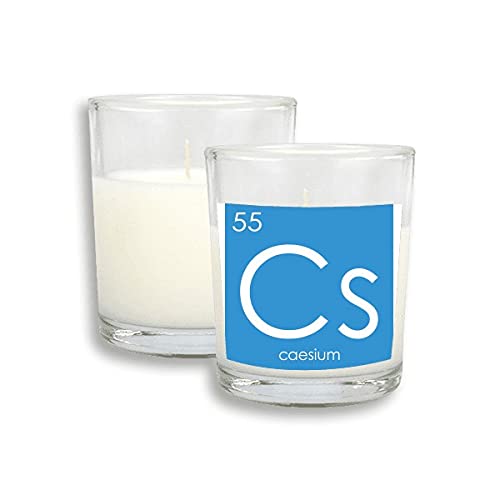 Kesterski elementi Period Tabela Alkali Metalni cezijum CS bijeli svijeće Glass Mirisni tajanstven