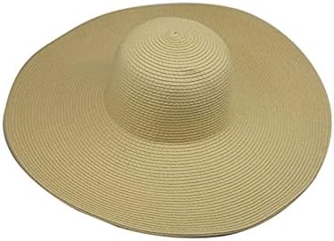 Ženska široka brana slamna šešica Ljetna slama Sunčana šešir Folable Disketa širokodneva za plažu za žene
