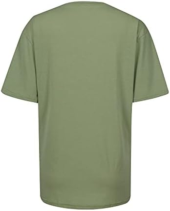 Žene pileće tiskane majice kratkih rukava 2023 Ljetni posadni izrez za bluzu od slova Grafički