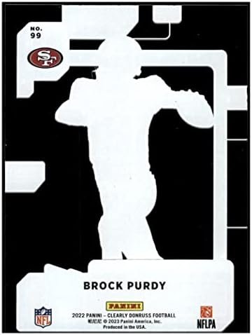 Brock Purdy RC 2022 Donruss Jasno Gold 99 NM + -MT + NFL Fudbal 49ers ocijenio je Rookie