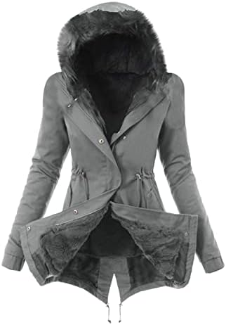 Ženski zimski topli kaputi debeli kapuljač kaputić za nadzoru plišane parke jakne topla dugačak