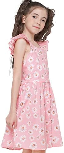 Kid cvjetne pamučne djevojke oblače ljetnu djevojku odjeću