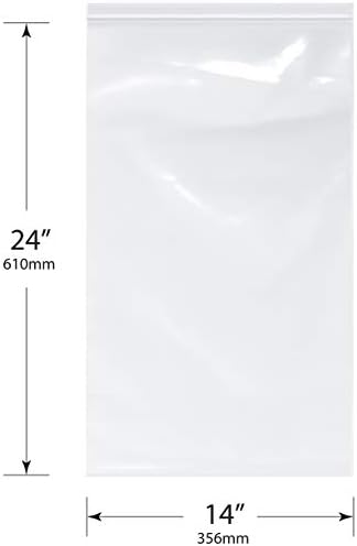 Plymor plastične torbe sa zatvaračem za teške uslove rada, 4 Mil, 14x 24