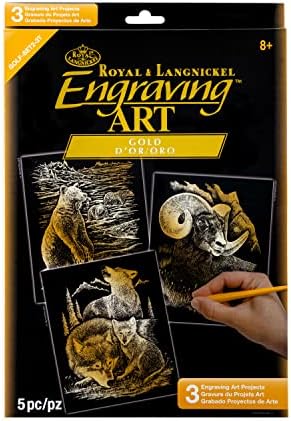 Royal & Langnickel folija graviranje umjetničkog kompleta Vrijednost paketa 8.75 x11.5, zlato - grizli medvjedi,