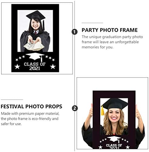 Amosfun dekoracije za diplomiranje 2021 poklon 1kom 2021 diplomski papir Photo Frame Festival Photo