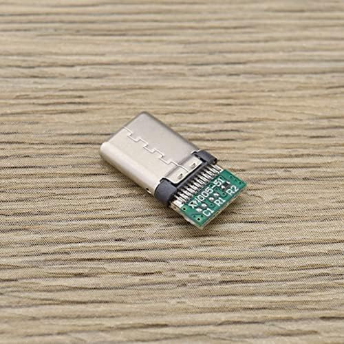 Kreiraj ideju 5 Postavite USB 3.1 Tip-C DIY muški priključak priključak za priključak DIY 24PIN