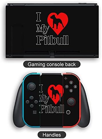 I Heart My Pit Bull pas Pretty Pattern skin Sticker Full Wrap skin Protective Skins Decal for Switch