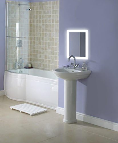 Krugg mali LED ogledalo za kupatilo 15 inča x 20 inča / osvijetljeno toaletno ogledalo uključuje Dimmer & Defogger | / zidni nosač Vertikalna ili horizontalna instalacija