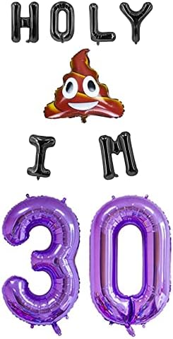Smiješan 30. rođendan ukras za muškarce, sveti i m 30 balona, ​​40-inčni divovski broj 30 balona, ​​odličan