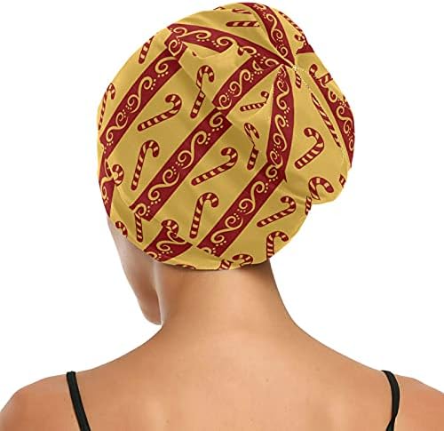 Skubana kapa za spavanje Radni šešir Bonnet Beanies za žene Candy Yellow Crvena Božića Nova godina