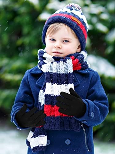 TODDOR 3 Paket dječije zimske rukavice guste tople kašmir pletene rukavice za hladno vrijeme pune rukavice