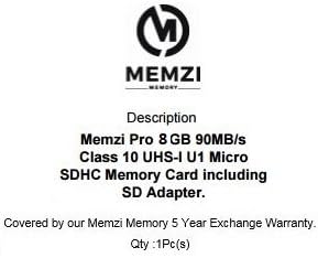 MEMZI PRO 8GB 90MB/s Klasa 10 Micro SDHC memorijska kartica sa SD adapterom za Campark X30, X20, X10,