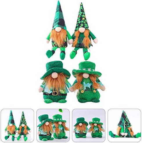 Amosfun 4pcs Švedski Gnome sjedi gnome lutka sv. Patricks dan punjeni gnome plišani švedski