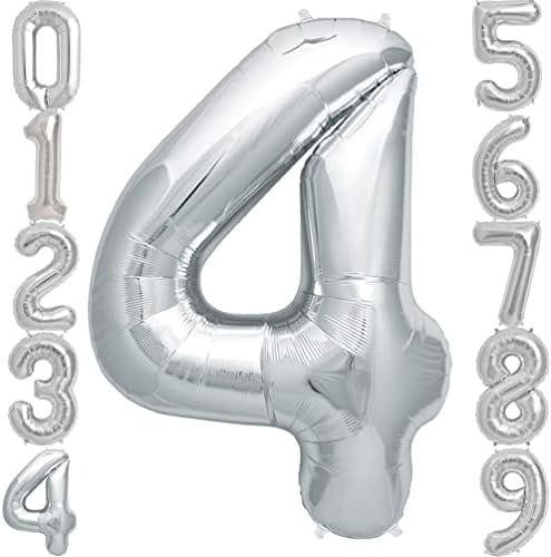 Fingcro srebrne folije baloni Broj 0, 42 inča