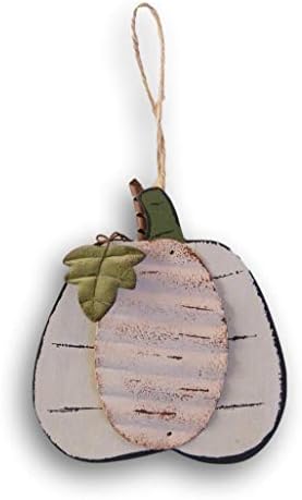Fantastična jesen minijaturna dekorativna bundeva u obliku visećeg znaka sa metalnim naglaskom - 4,5 x 5