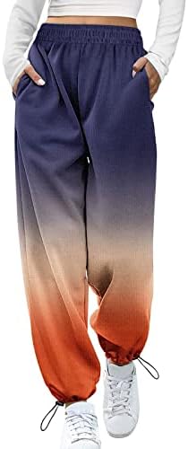 Grge Beuu casual gradijentski ispis Dukseri Capri hlače za žene Palazzo Lounge pantalone sa džepnim elastičnim