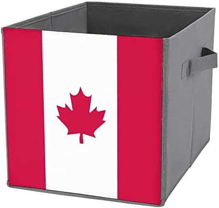 Kanadska zastava Skladišna tkanina za skladištenje kutija 11 inča Sklopivi kante za pohranu sa ručkama