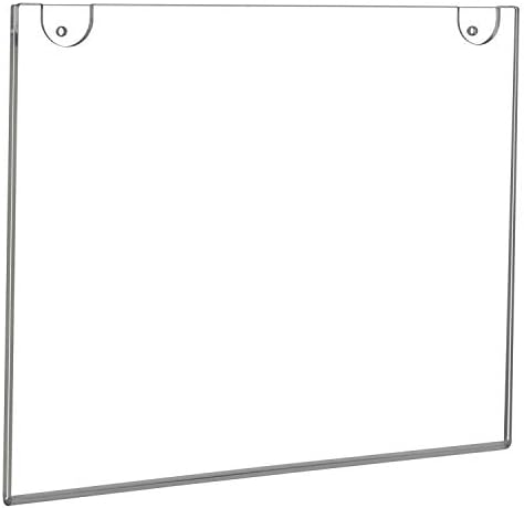 Niubee 8x10 Akrilni držač znaka horizontalni, bistri zidni nosač montira plastični okviri za papir, bonus