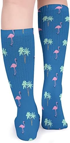 Flamingo Palm Tree Unisex čarape Prozračne cijevi čarape Atletska čarapa za povremeni sport