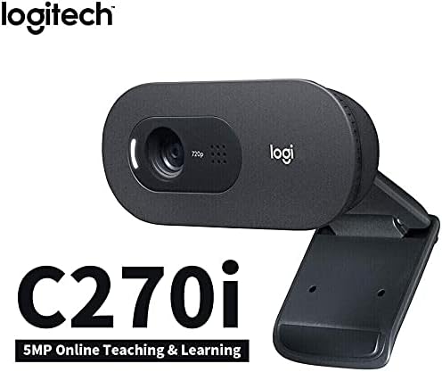 Logitech C270i PTV 960-001084 desktop ili laptop web kamera, HD 720p široki ekran za Video pozive i snimanje-Svjetska verzija Kineski Spec